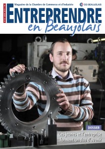 Couverture du magazine "entreprendre en Beaujolais" de la CCI extrait de http://www.beaujolais-cci.com/s-informer/magazine-de-la-cci